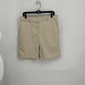 Gap Women's Tan Khaki Boyfriend Roll Up Shorts Size 8